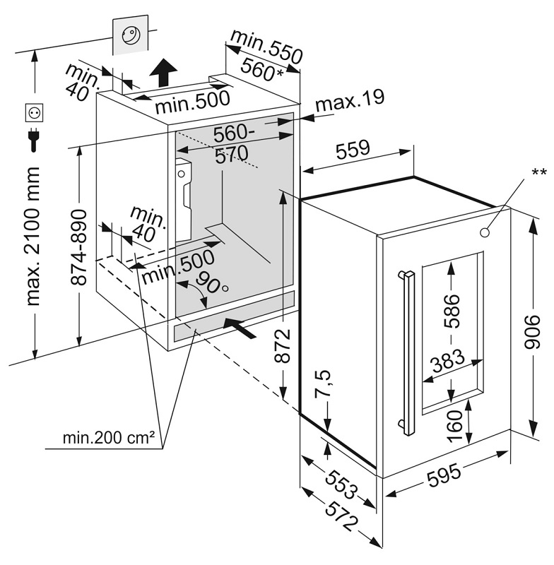 Винна шафа Liebherr EWTdf 1653 - изображение 15