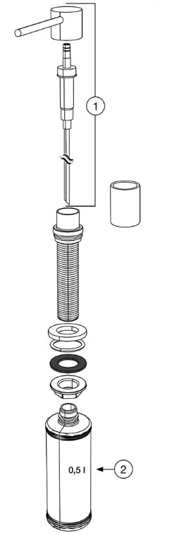 Дозатор жидкого моющего средства Blanco LATO (525810) - изображение 3