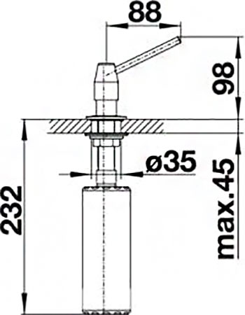 Дозатор рідкого миючого засобу Blanco TANGO (511266) - изображение 2