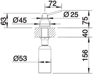 Дозатор жидкого моющего средства Blanco TIGA (510769) - изображение 3