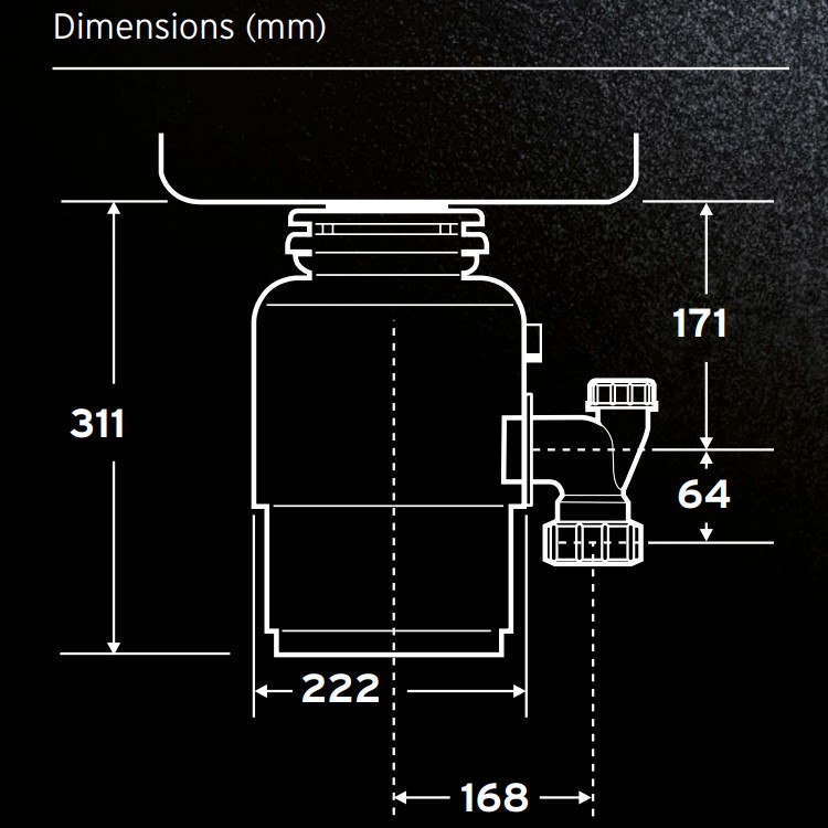 Подрібнювач відходів InSinkErator Model Evolution 100 - изображение 5