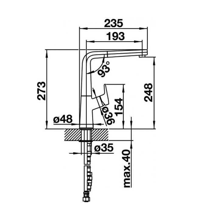 Кухонний змішувач Blanco AVONA-S (521284) - изображение 2