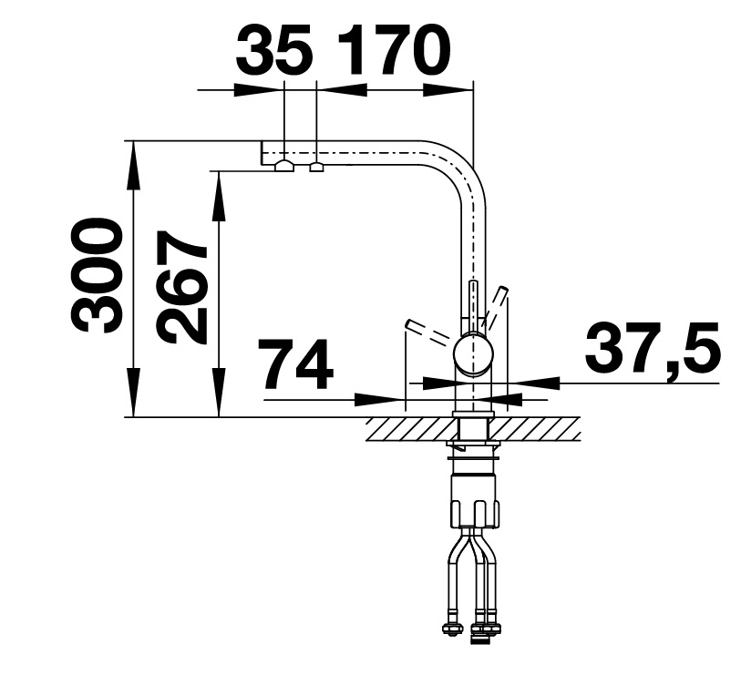 Кухонный смеситель Blanco FONTAS II (523135) - изображение 2