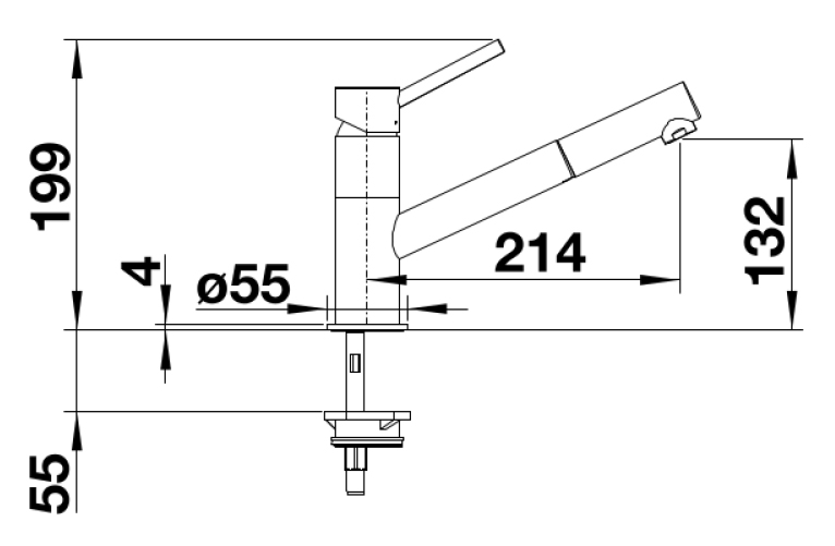 Кухонний змішувач Blanco KANO-S (525043) - изображение 2