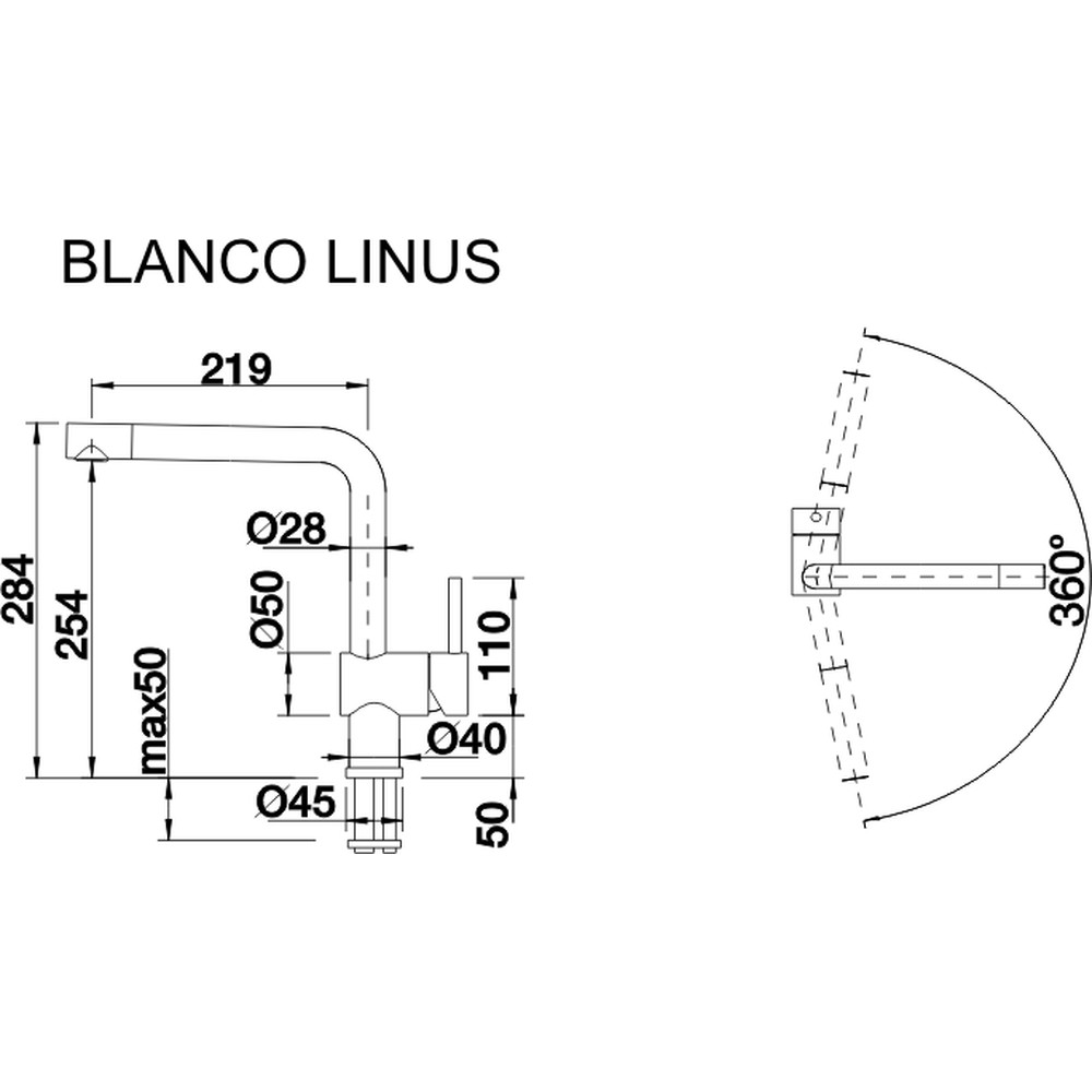 Кухонный смеситель Blanco LINUS (527698) - изображение 2