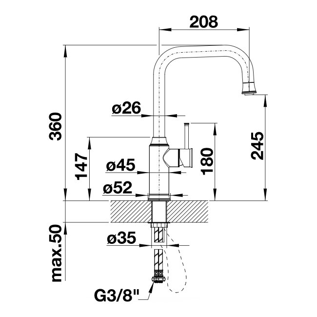 Кухонний змішувач Blanco LIVIA-S (526687) - изображение 2