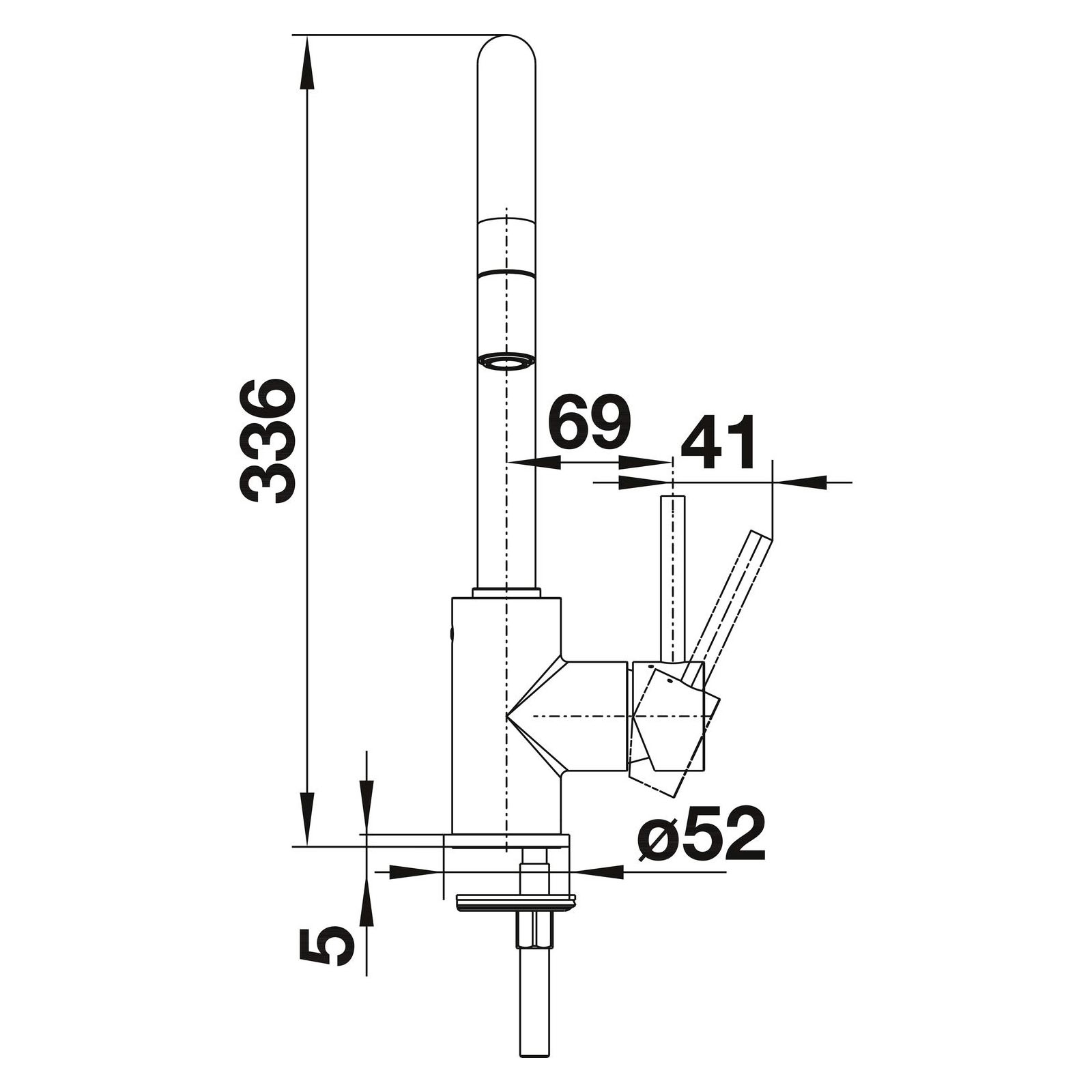 Кухонний змішувач Blanco MIDA-S (521455) - изображение 3