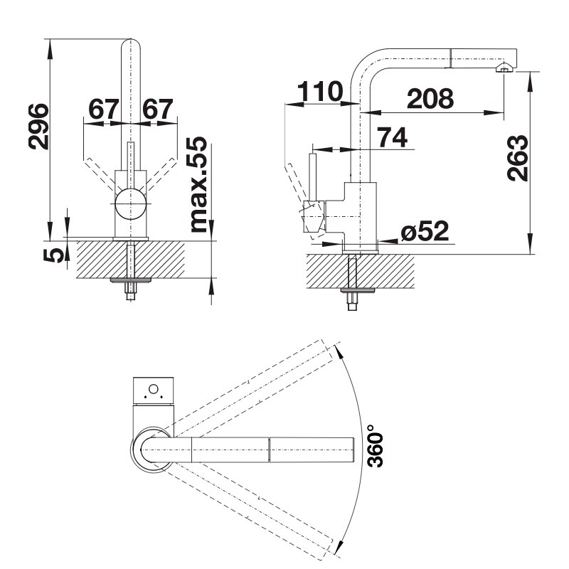 Кухонний змішувач Blanco MILA-S (526660) - изображение 2