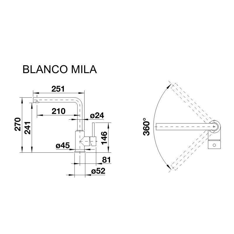 Кухонний змішувач Blanco MILA (526657) - изображение 2