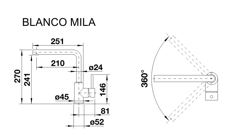 Кухонний змішувач Blanco MILA (519414) - изображение 5