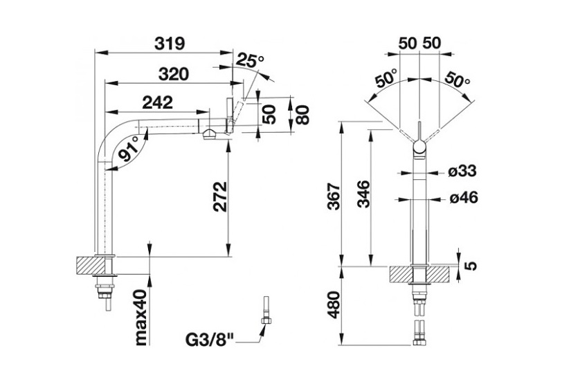 Кухонний змішувач Blanco VONDA (518434) - изображение 4