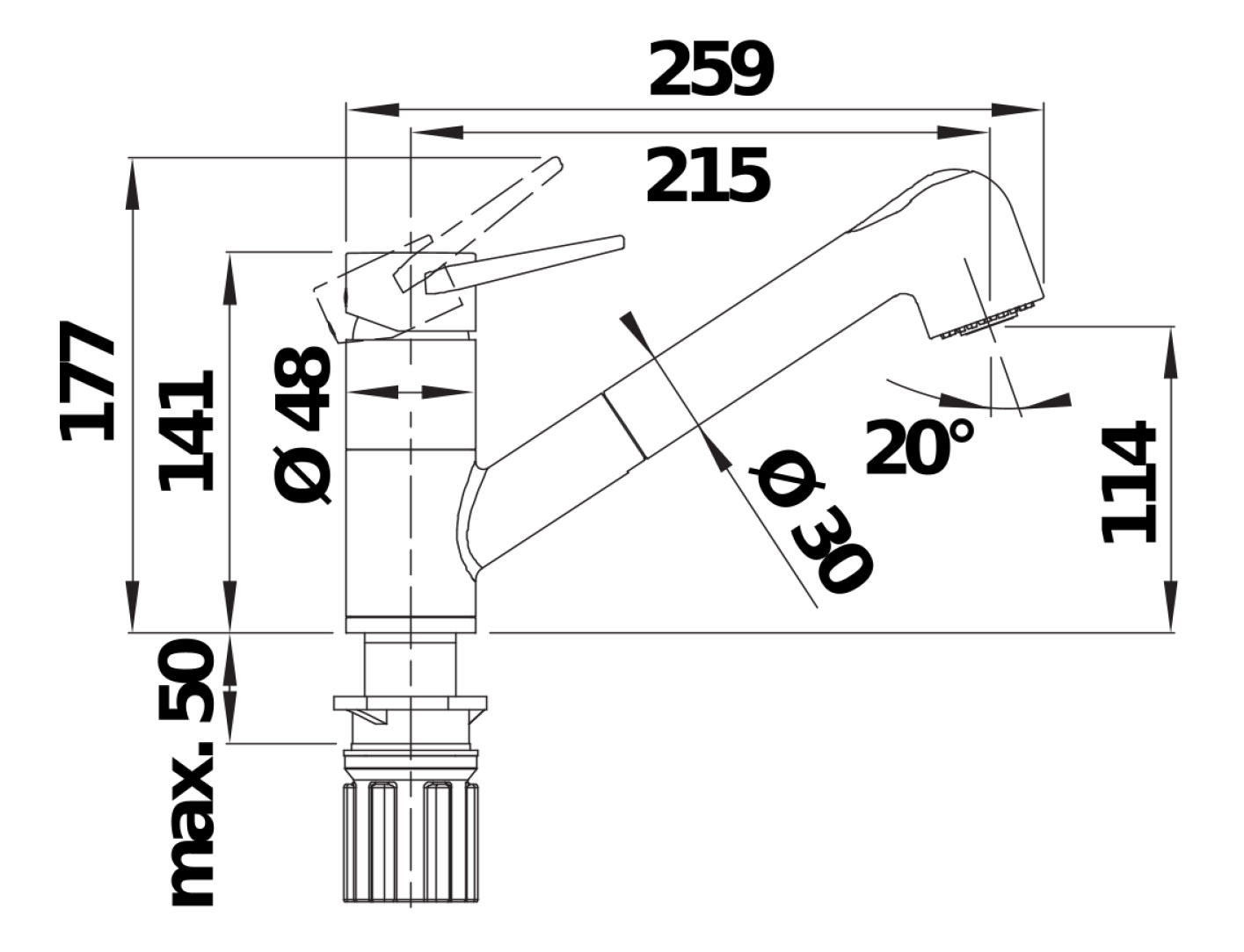 Кухонный смеситель Blanco WEGA-S II (526421) - изображение 2