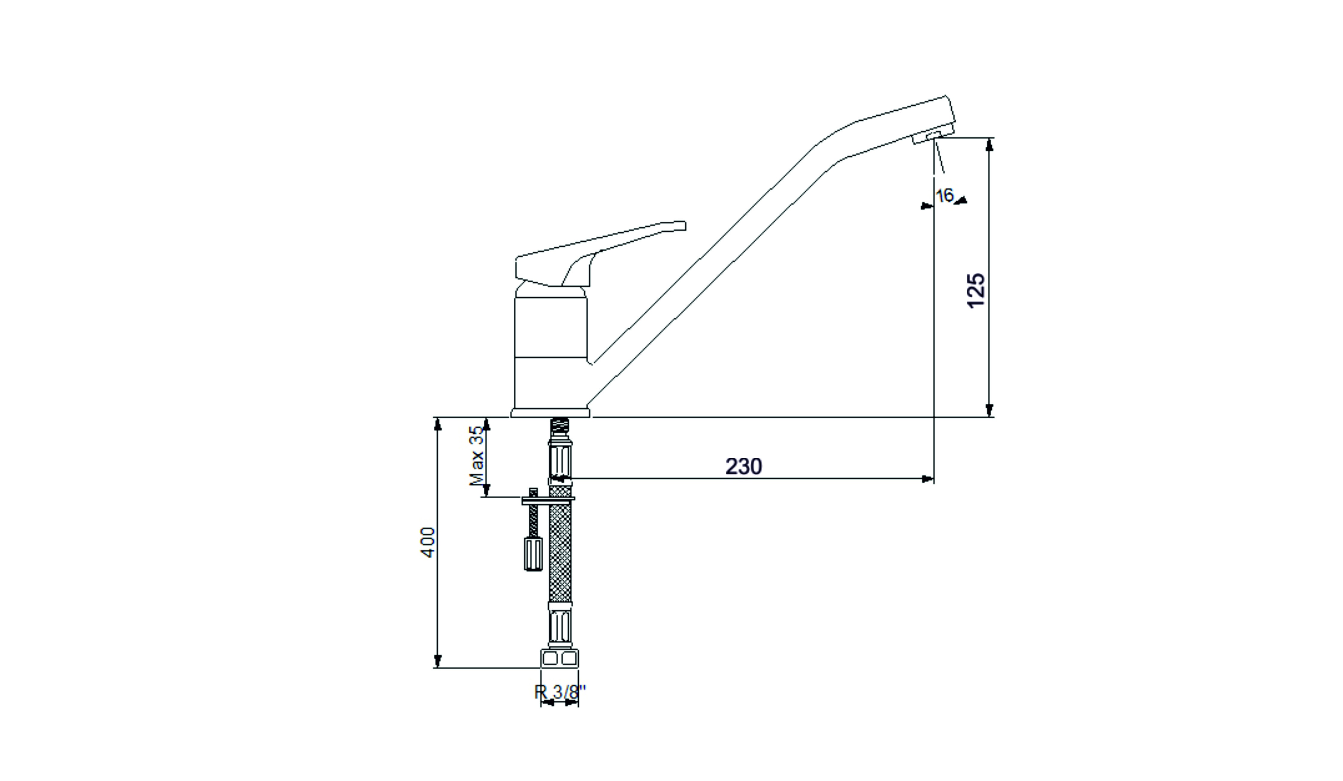 Кухонний змішувач InterLine Prima cromato - изображение 2