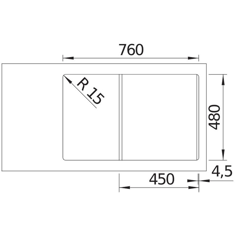 Кухонная мойка Blanco ADIRA 45 S (527589) - изображение 4