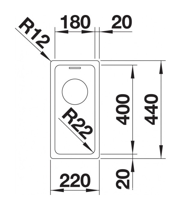 Кухонна мийка Blanco ANDANO 180-U (522952) - изображение 6