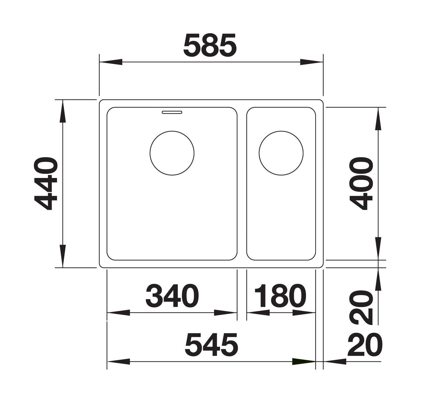 Кухонная мойка Blanco ANDANO 340/180-U (522977) - изображение 3