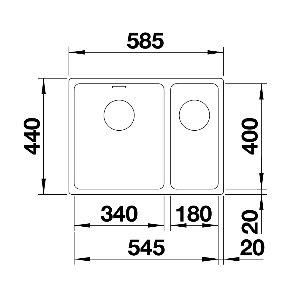 Кухонная мойка Blanco ANDANO 340/180-U (522979) - изображение 3