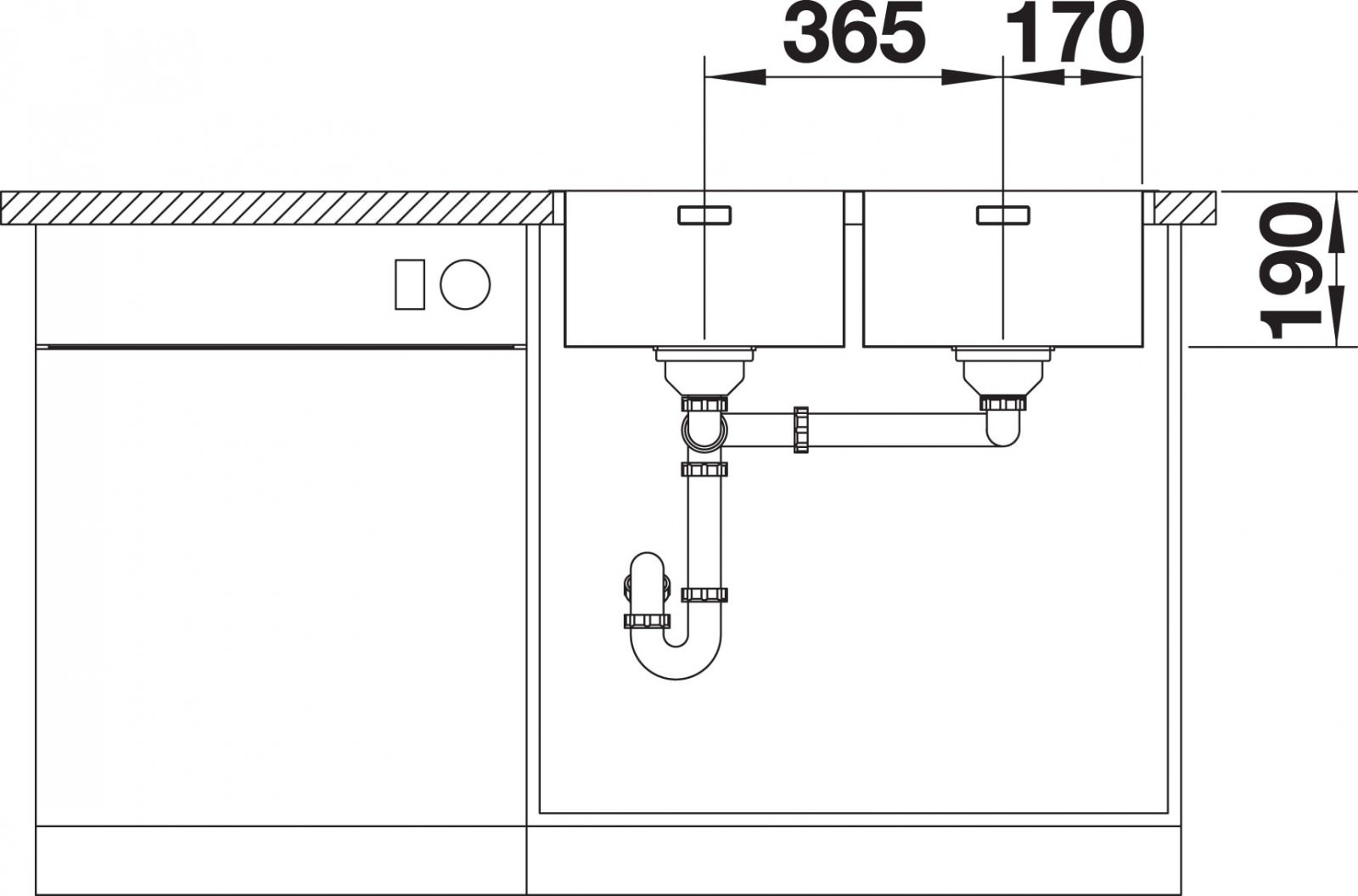Кухонная мойка Blanco ANDANO 340/340-U (522983) - изображение 4