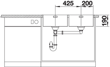 Кухонная мойка Blanco ANDANO 400/400-IF (522985) - изображение 5