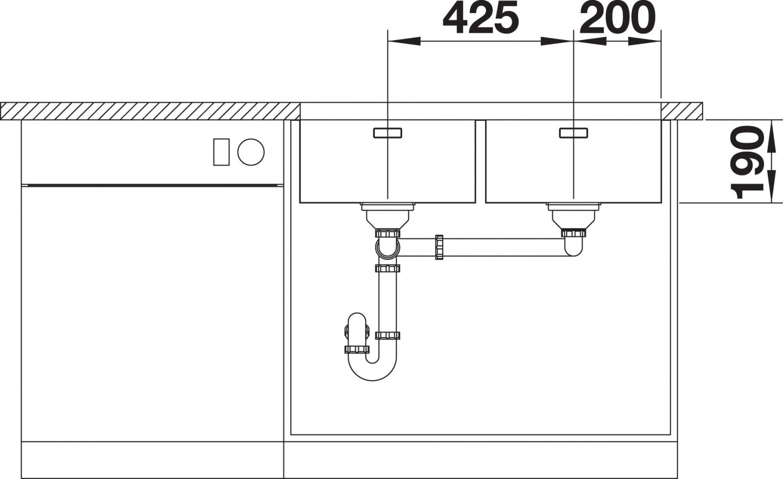 Кухонна мийка Blanco ANDANO 400/400-U (522987) - изображение 5