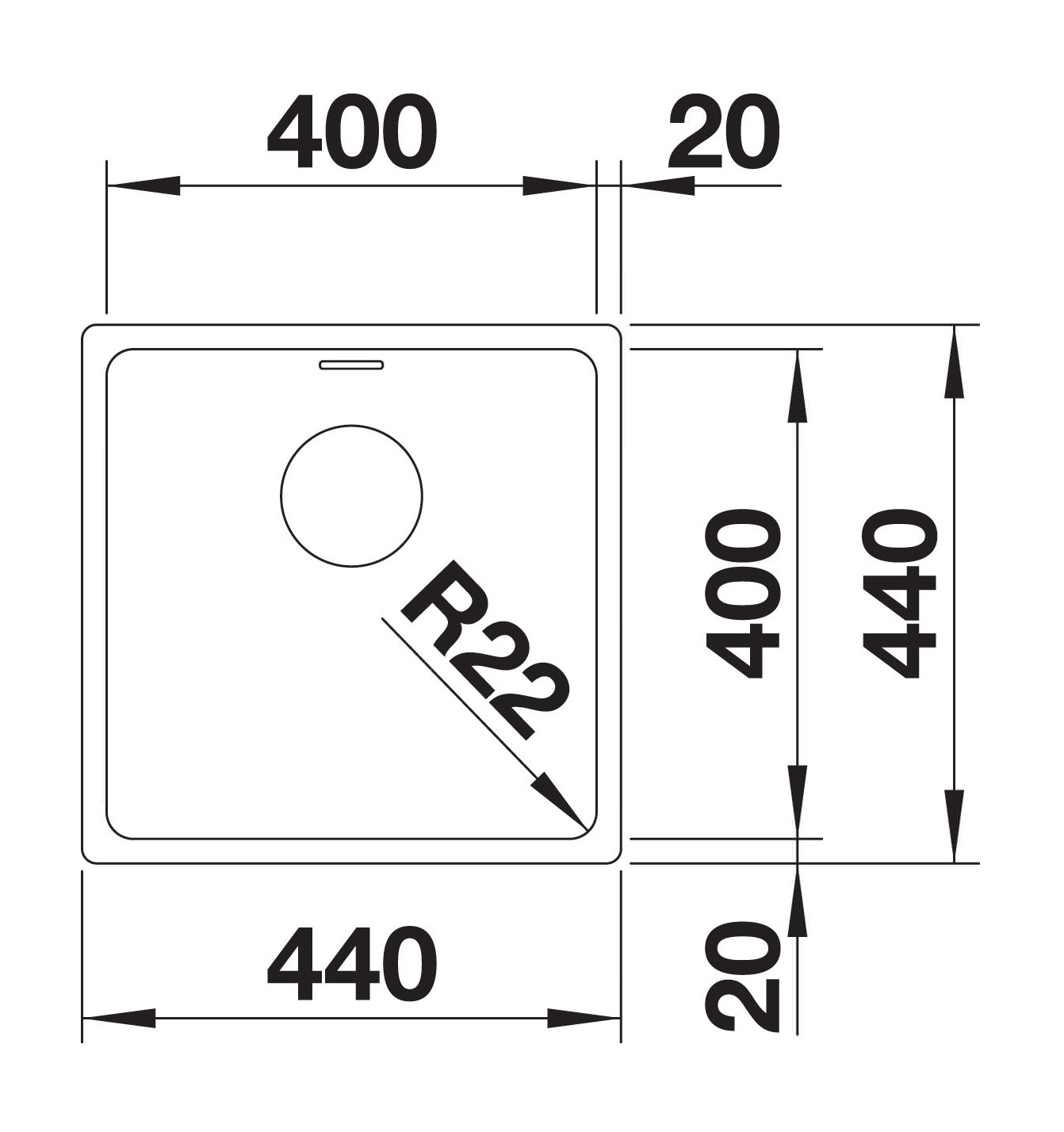 Кухонна мийка Blanco ANDANO 400-U (522959) - изображение 3
