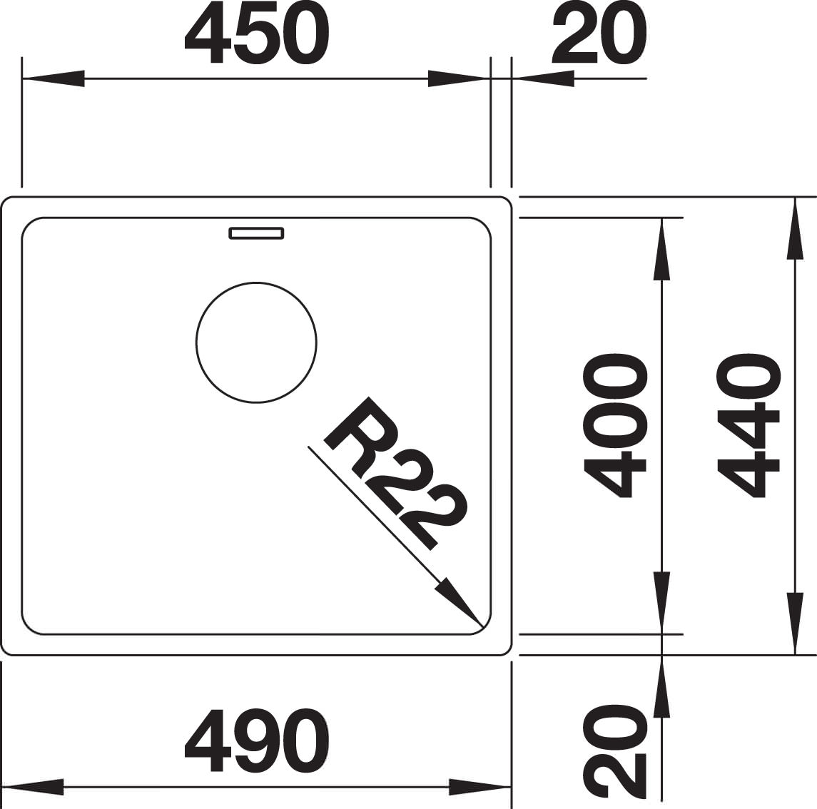 Кухонна мийка Blanco ANDANO 450-U (522963) - изображение 3