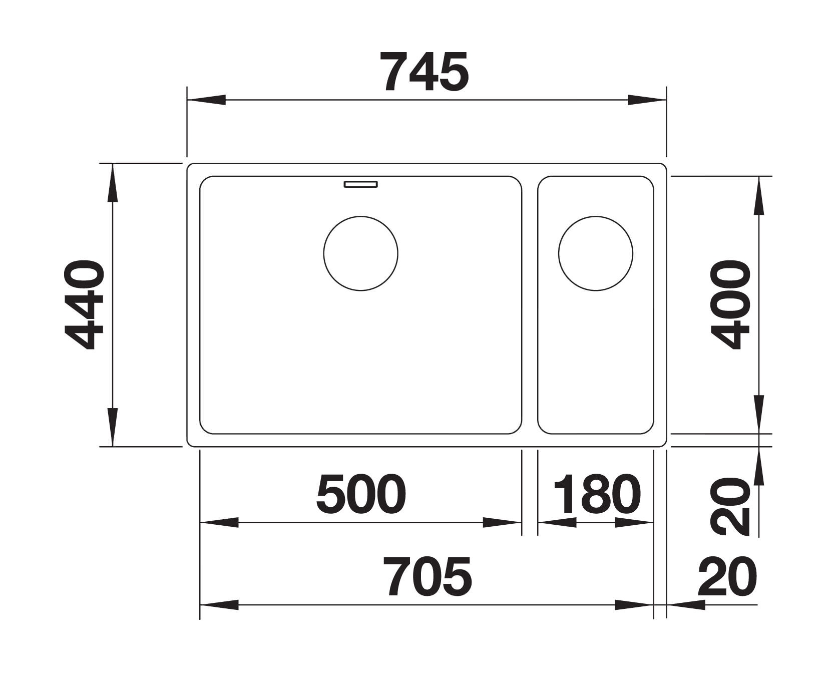 Кухонная мойка Blanco ANDANO 500/180-U (522991) - изображение 3
