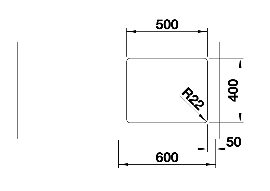 Кухонна мийка Blanco ANDANO 500-U (522967) - изображение 4