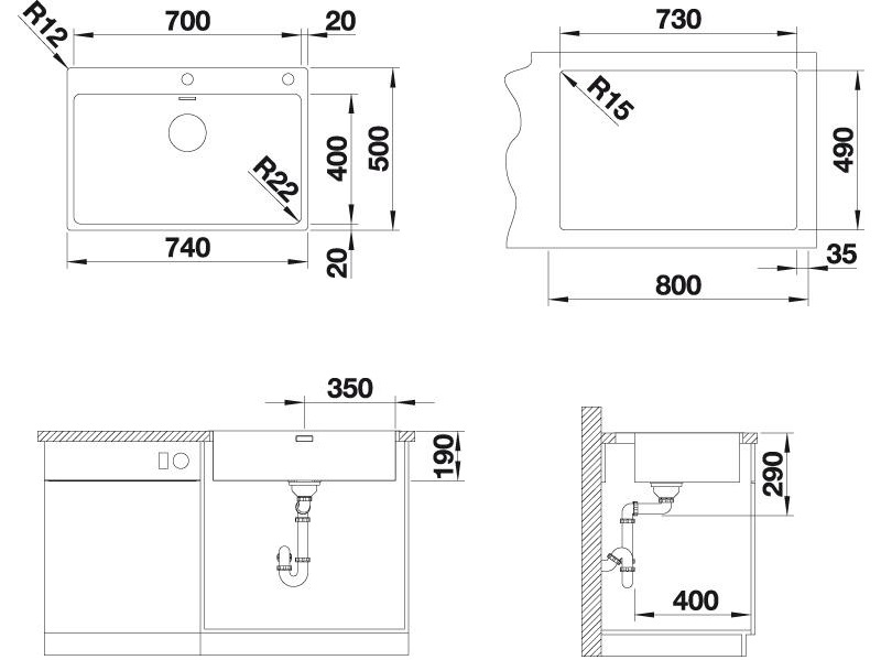 Кухонна мийка Blanco ANDANO 700-IF/A (525246) - изображение 3