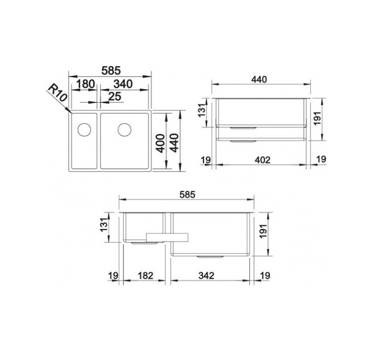 Кухонна мийка Blanco CLARON 340/180-U L (521609) - изображение 4