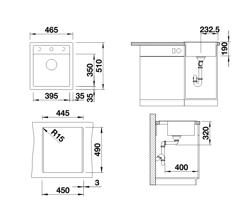 Кухонна мийка Blanco DALAGO 45 (518846) - изображение 2