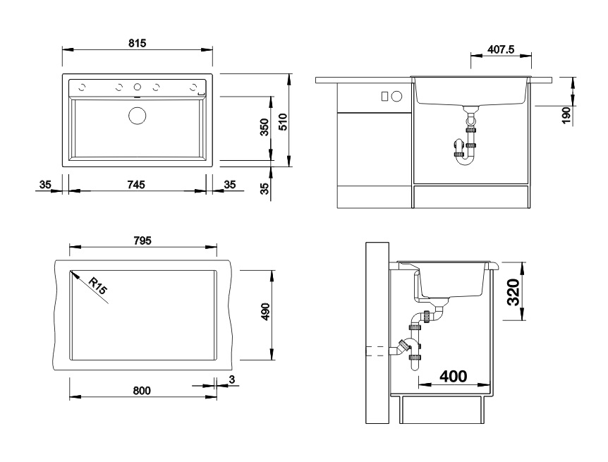 Кухонна мийка Blanco DALAGO 8 (517323) - изображение 2