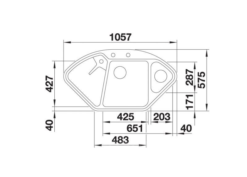Кухонна мийка Blanco DELTA II (523660) - изображение 2