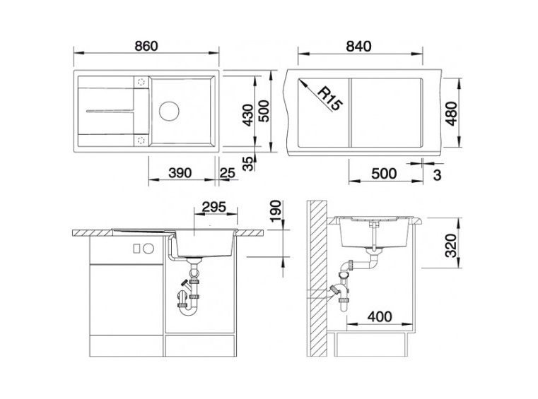 Кухонная мойка Blanco METRA 5S (513037) - изображение 3