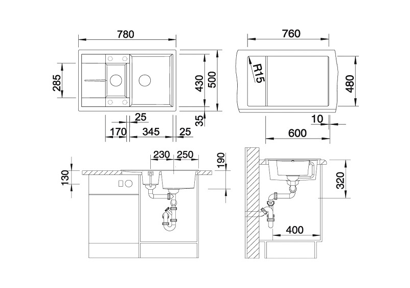 Кухонна мийка Blanco METRA 6S COMPACT (518876) - изображение 2