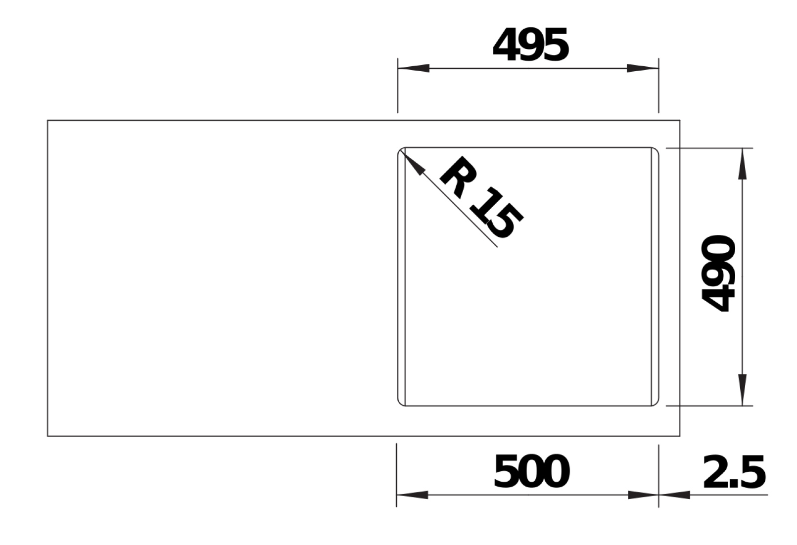 Кухонна мийка Blanco NAYA 5 (526582) - изображение 3