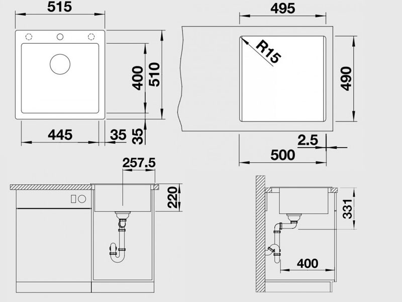 Кухонна мийка Blanco PLEON 5 (527318) - изображение 2