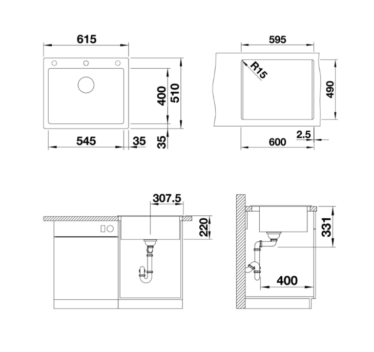Кухонна мийка Blanco PLEON 6 (527320) - изображение 2