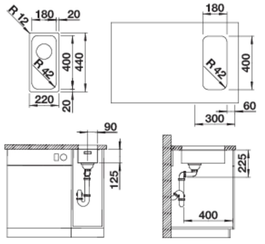 Кухонна мийка Blanco SOLIS 180-U (526113) - изображение 2