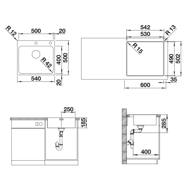 Кухонна мийка Blanco SOLIS 500-IF/A (526124) - изображение 4