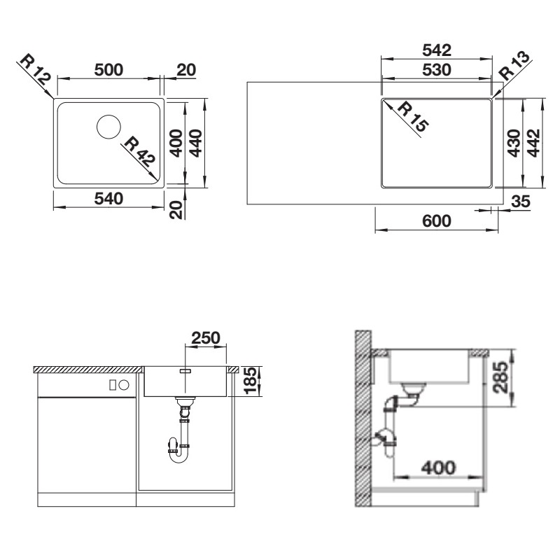 Кухонна мийка Blanco SOLIS 500-IF (526123) - изображение 3