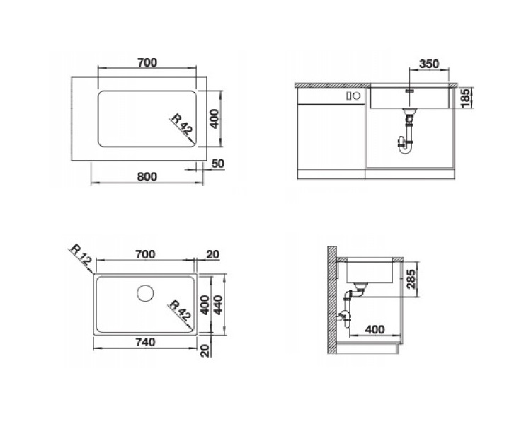 Кухонная мойка Blanco SOLIS 700-U (526125) - изображение 2