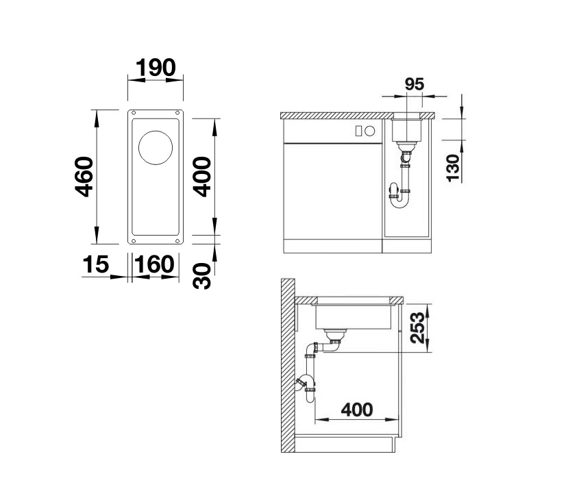 Кухонная мойка Blanco SUBLINE 160-U (526802) - изображение 3