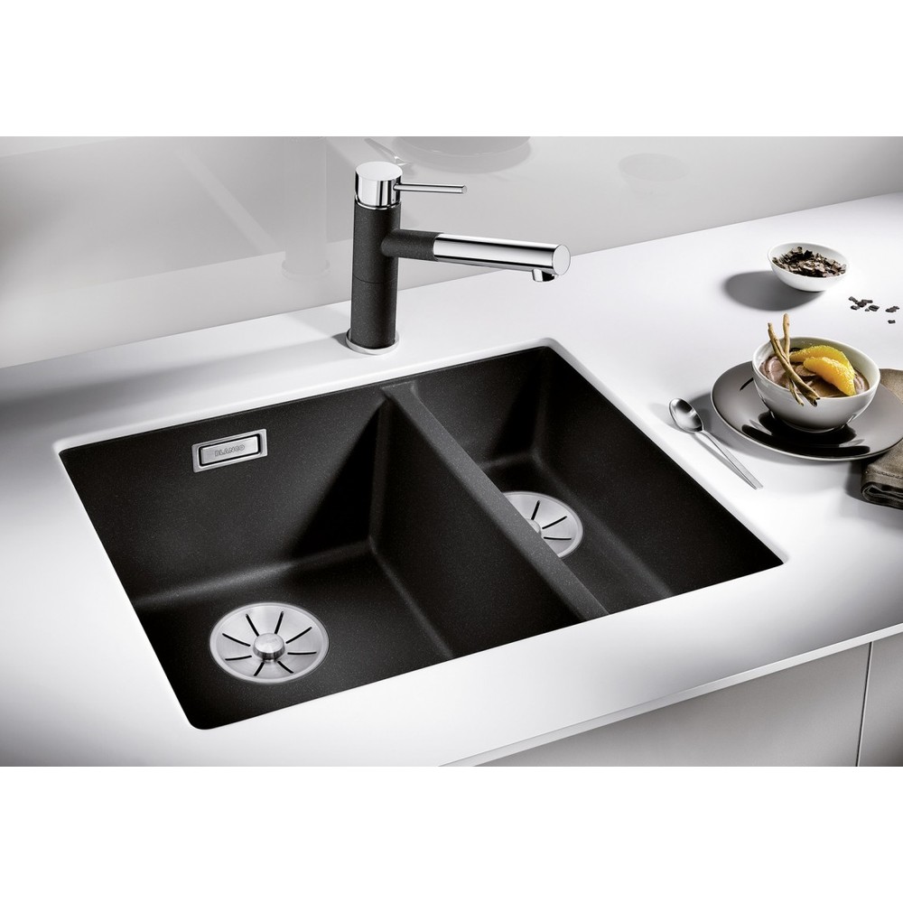 Кухонна мийка Blanco SUBLINE 340/160-U SILGRANIT (527818) - изображение 2