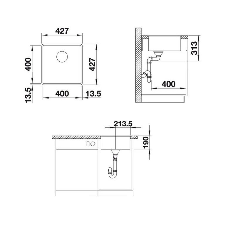 Кухонная мойка Blanco SUBLINE 400-F (527165) - изображение 2