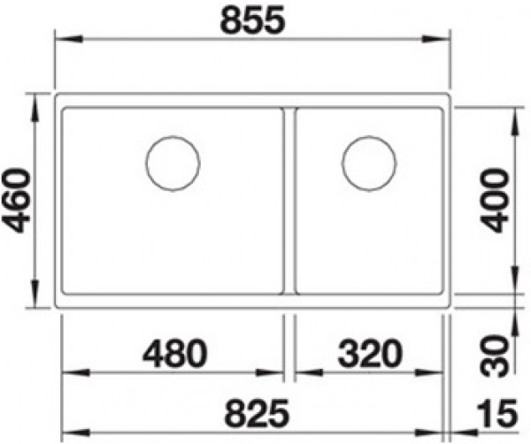 Кухонна мийка Blanco SUBLINE 480/320-U (525993) - изображение 3