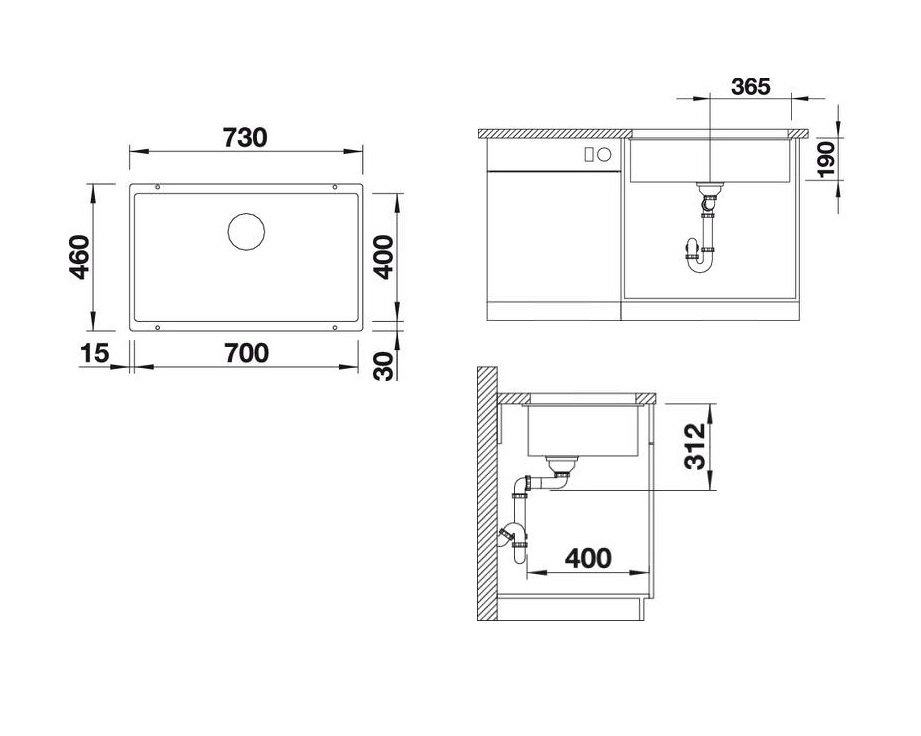 Кухонна мийка Blanco SUBLINE 700-U (527356) - изображение 2