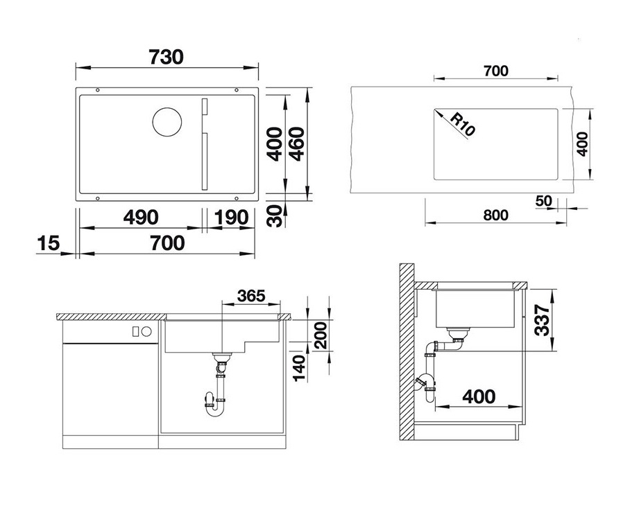 Кухонна мийка Blanco SUBLINE 700-U Level (523542) - изображение 3