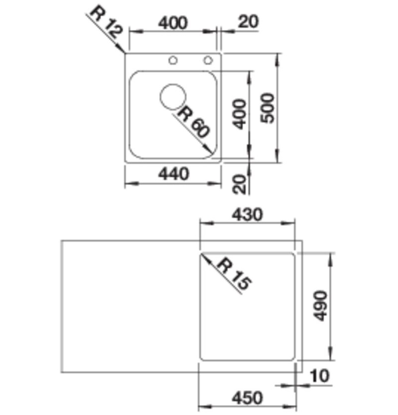 Кухонна мийка Blanco SUPRA 400-IF/A R12 (526353) - изображение 2