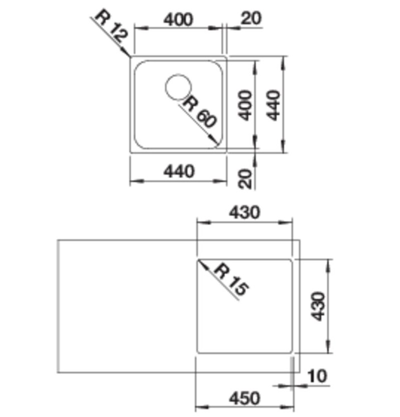 Кухонна мийка Blanco SUPRA 400-IF R12 (526350) - изображение 2